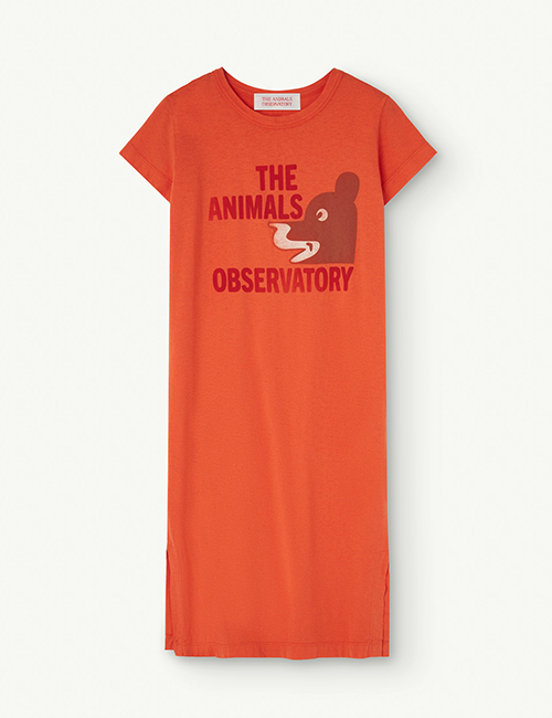 [The Animals Observatory]  GORILLA KIDS DRESS Orange [3Y, 4Y, 6Y]