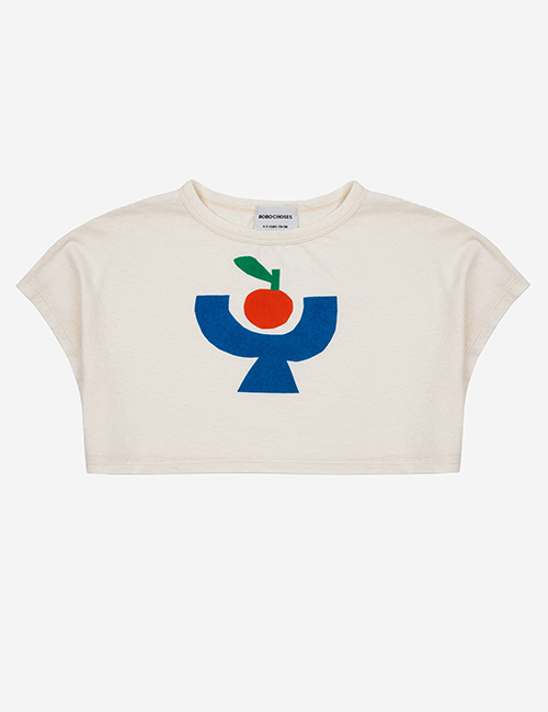 [BOBO CHOSES]Tomato Plate cropped T-shirt  [4-5Y,  8-9Y, 10-11Y]