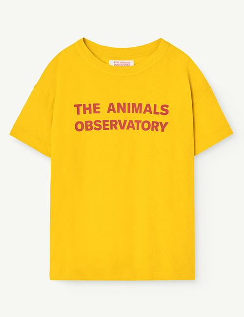 [The Animals Observatory]  ORION KIDS T-SHIRT Yellow [3Y, 4Y, 8Y, 12Y]