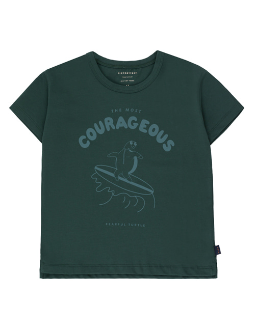 [TINY COTTONS]  COURAGEOUS TEE _ ink blue/dark teal