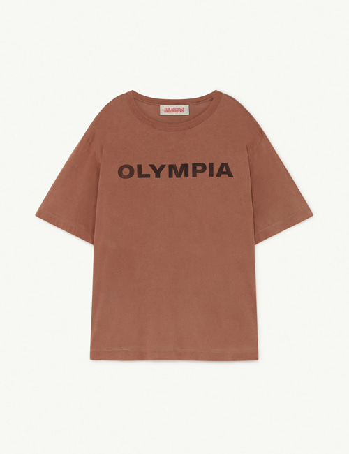[T.A.O]  Brown Olympia Rooster Oversize Kids T-Shirt