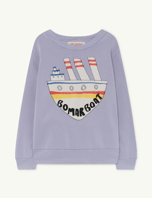 [T.A.O]  Soft Purple Boat Bear Kids+ Sweatshirt