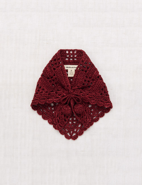 [MISHA&amp;PUFF]Crochet Kerchief - Cranberry