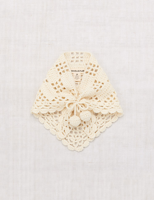 [MISHA&amp;PUFF]Crochet Kerchief - Winter Cream