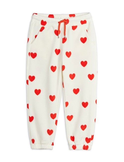 [MINI RODINI]Hearts fleece trousers [116/122, 140/146]