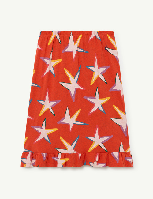 [T.A.O]  SPARROW KIDS SKIRT Red _ White Stars