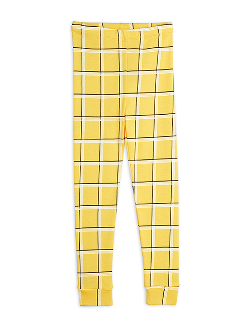 [MINI RODINI]  Check leggings  _ Yellow[104/110]