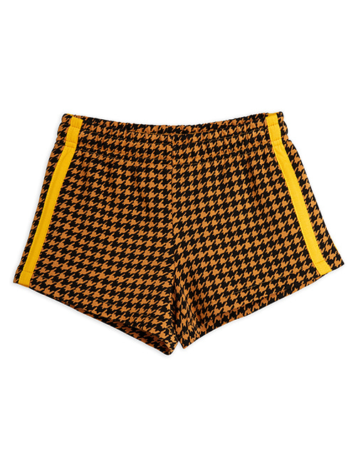 [MINI RODINI]  Houndstooth shorts _ Brown[140/146]