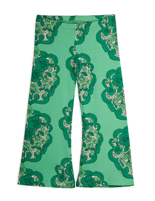 [MINI RODINI]  Flower aop flared trousers _ Green[92/98, 116/122]