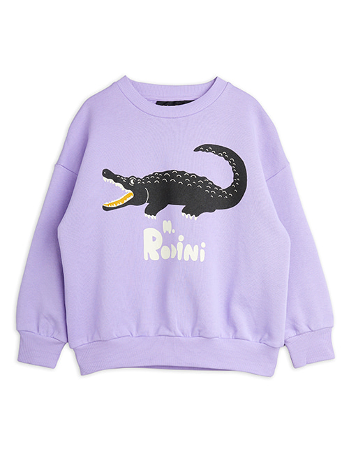 [MINI RODINI]  Crocodile sp sweatshirt _ Purple[116/122]