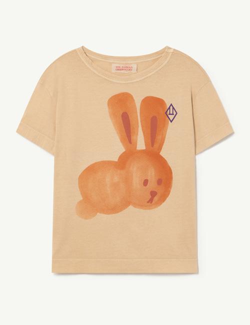[T.A.O]  ROOSTER KIDS+ T-SHIRT Brown_Pink Rabbit