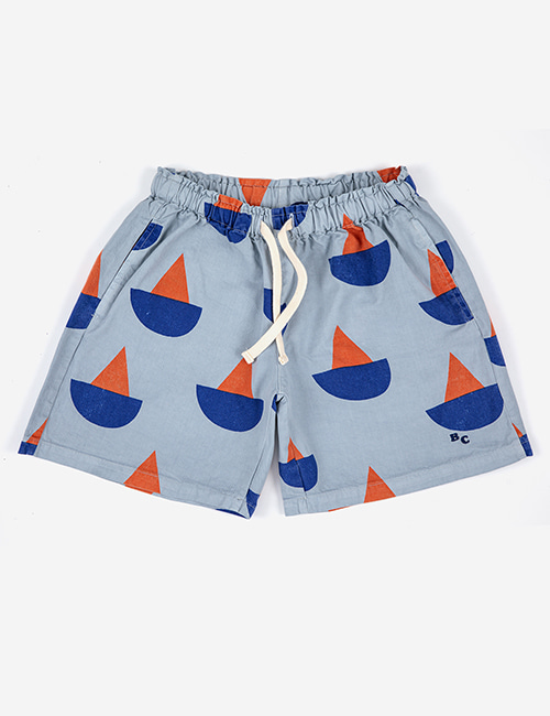 [BOBO CHOSES] Sail Boat all over woven shorts [ 4-5y]