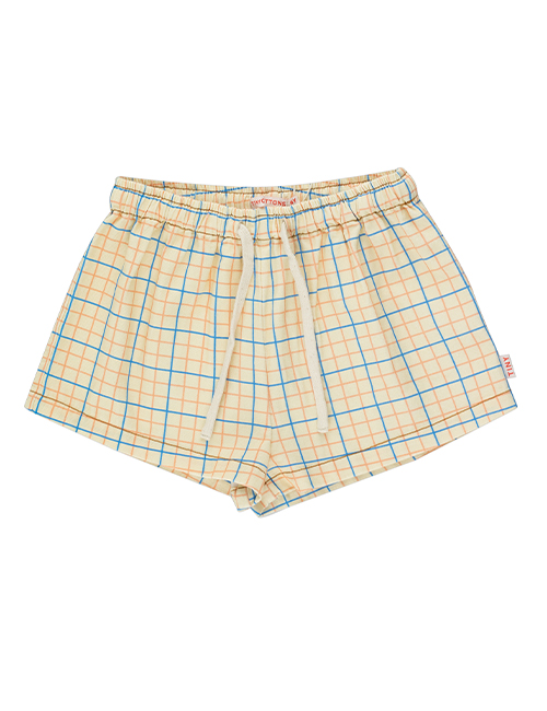 [TINY COTTONS]  GRID SHORT _ pastel yellow [10Y]
