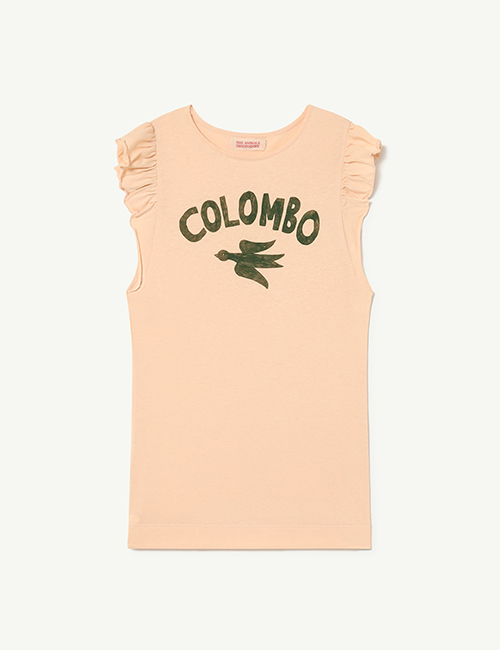 [The Animals Observatory]  Beige Colombo Fly Dress[2Y,3Y,4Y,6Y,8Y]