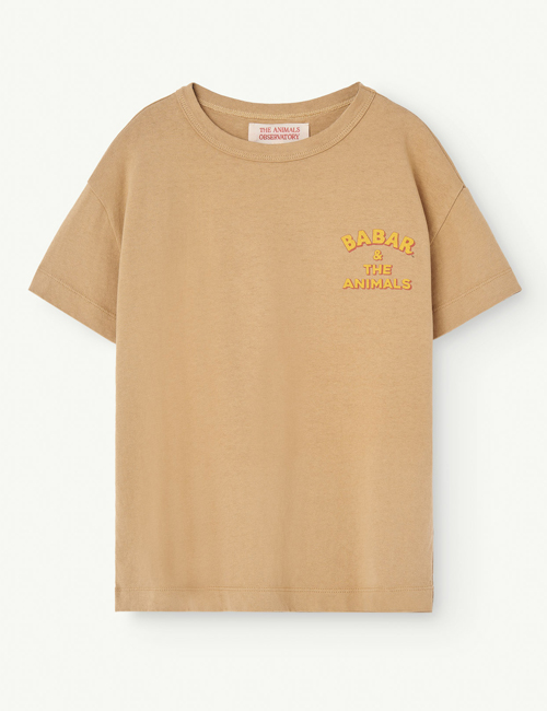 [The Animals Observatory]   ROOSTER KIDS T-SHIRT Brown_Babar &amp; The Animals [2Y, 3Y]