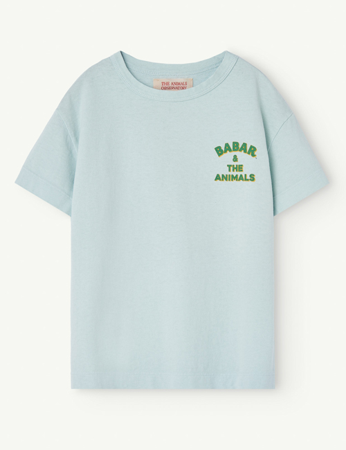 [The Animals Observatory]   ROOSTER KIDS T-SHIRT Blue_Babar &amp; The Animals