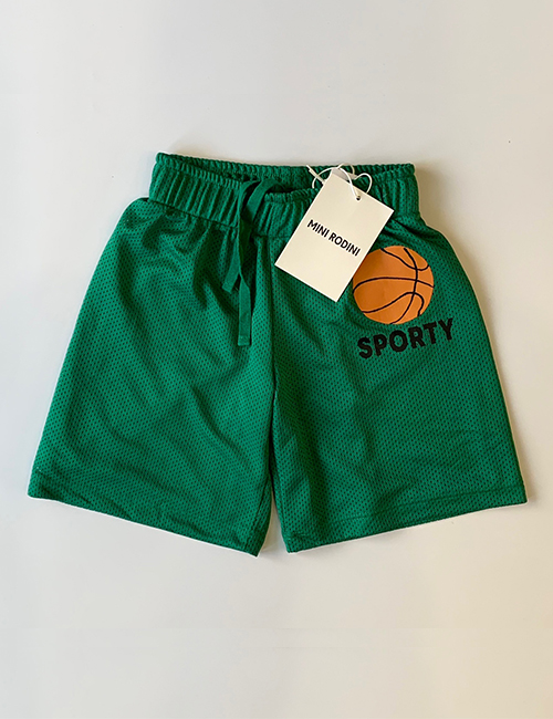 [MINI RODINI]Basket mesh sp shorts_ Green [92/98, 104/110, 116/122, 128/134, 140/146]