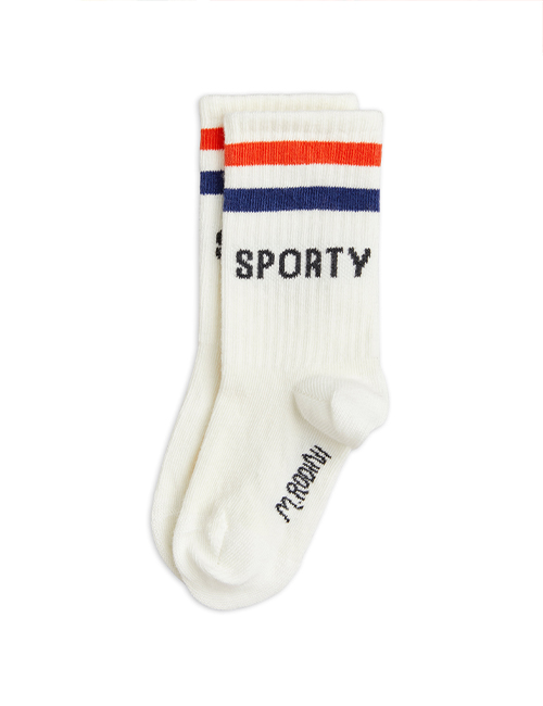 [MINI RODINI]Sporty 1-pack socks _ White
