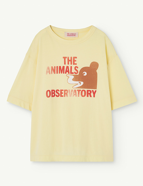 [The Animals Observatory]  ROOSTER OVERSIZE KIDS T-SHIRT Soft Yellow [2Y, 3Y, 4Y, 6Y,10Y, 12Y]