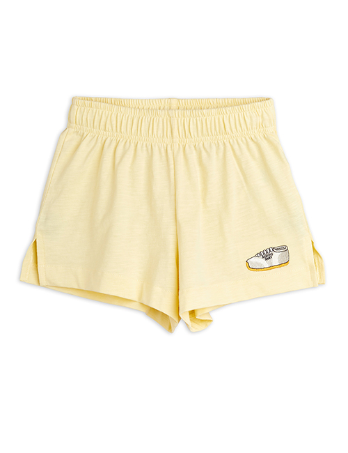 [MINI RODINI]Jogging emb shorts _ Yellow [92/98, 104/110, 116/122, 140/146]
