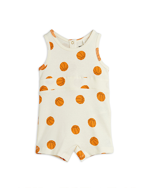 [MINI RODINI]Basketball aop baby summersuit _ Offwhite [80/86]