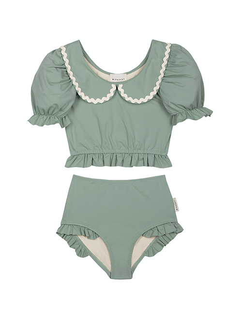 [MIPOUNET] CATALINA COLLARED SWIMSUIT _ MUSGO GREEN [3Y, 4Y]